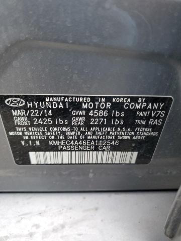 KMHEC4A46EA112546 - 2014 HYUNDAI SONATA HYBRID SILVER photo 12