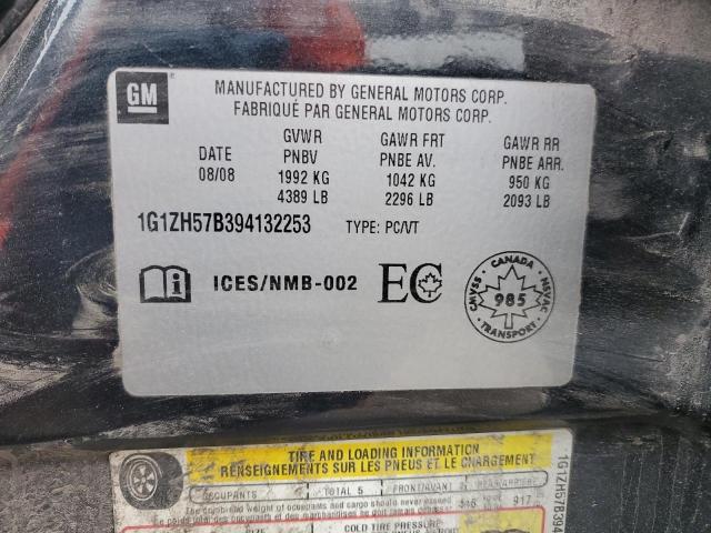 1G1ZH57B394132253 - 2009 CHEVROLET MALIBU 1LT Қара фото 12