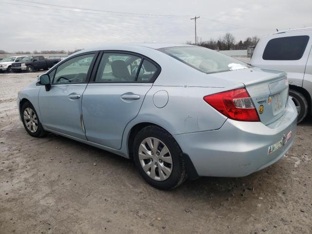 19XFB2F59CE343050 - 2012 HONDA CIVIC LX BLUE photo 2