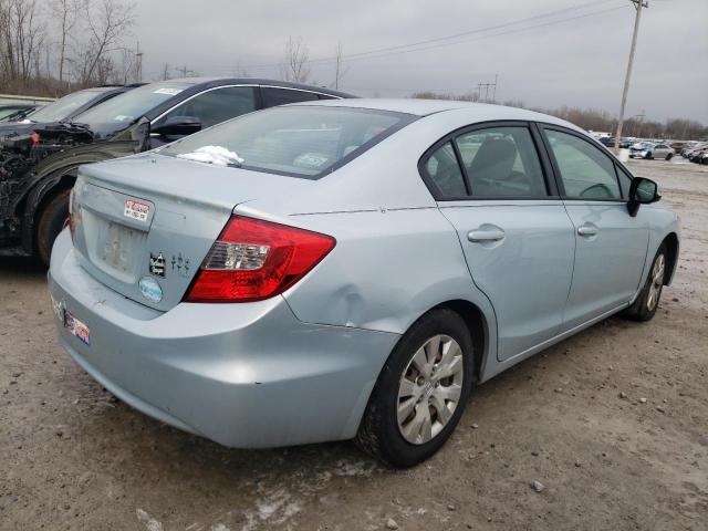 19XFB2F59CE343050 - 2012 HONDA CIVIC LX BLUE photo 3