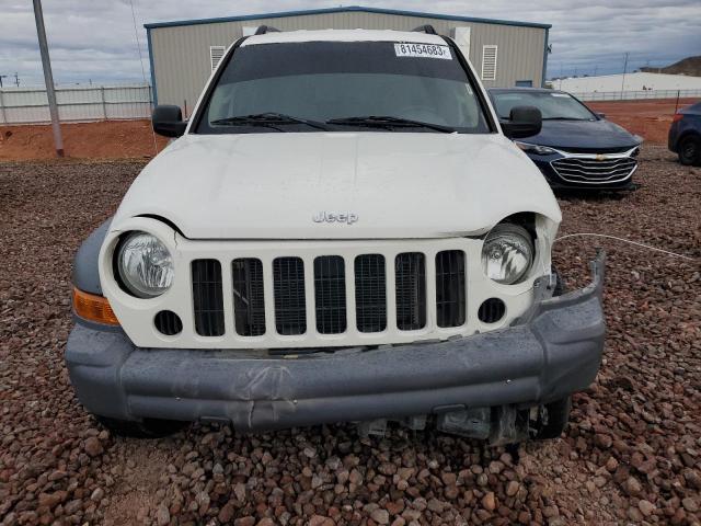 1J4GL48K75W545856 - 2005 JEEP LIBERTY SPORT WHITE photo 5