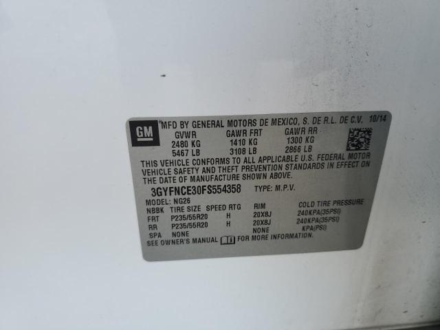 3GYFNCE30FS554358 - 2015 CADILLAC SRX PERFORMANCE COLLECTION Biały zdjęcie 13