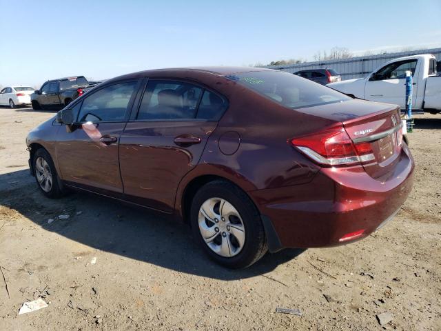 19XFB2F52FE025114 - 2015 HONDA CIVIC LX MAROON photo 2