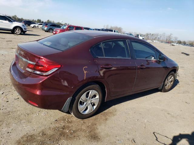 19XFB2F52FE025114 - 2015 HONDA CIVIC LX MAROON photo 3