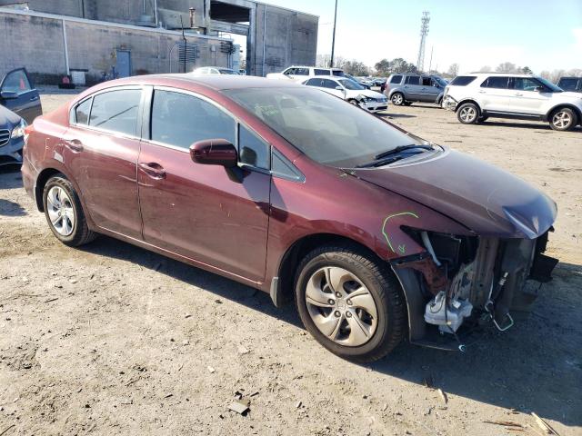 19XFB2F52FE025114 - 2015 HONDA CIVIC LX MAROON photo 4