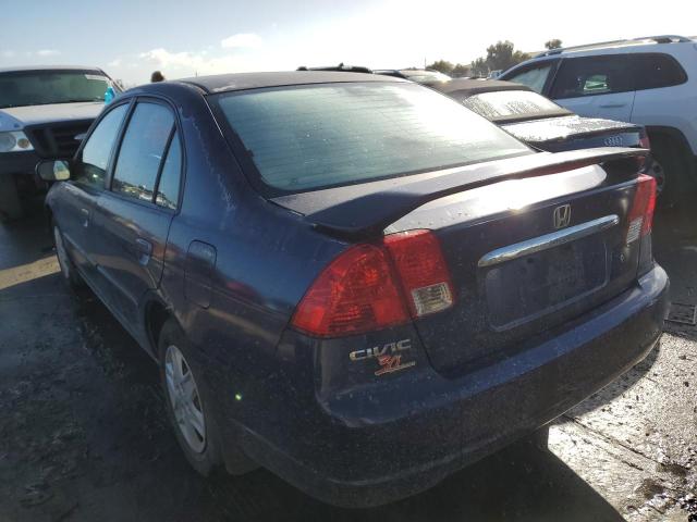 2HGES16413H934573 - 2003 HONDA CIVIC DX BLUE photo 2