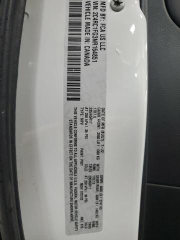 2C4RC1FG3NR164851 - 2022 CHRYSLER PACIFICA TOURING WHITE photo 13