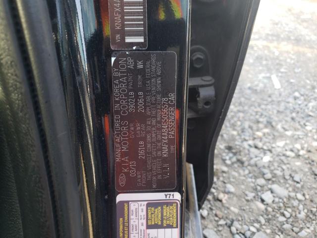 KNAFX4A84E5056578 - 2014 KIA FORTE EX BLACK photo 12