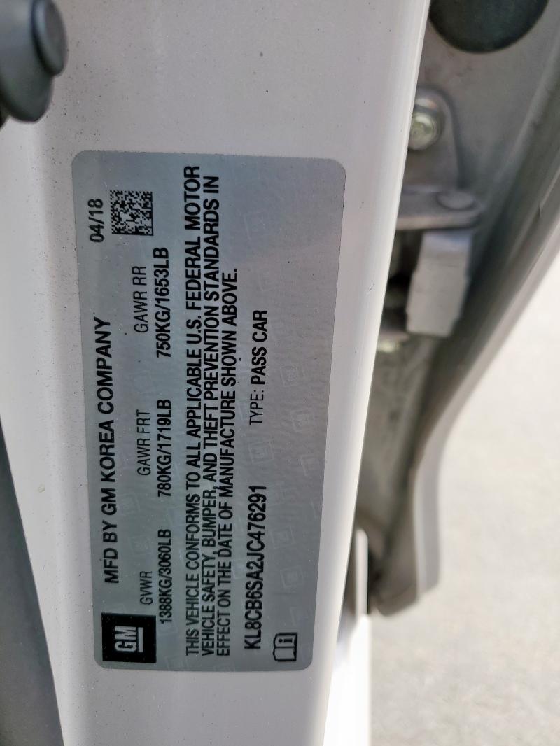 KL8CB6SA2JC476291 - 2018 CHEVROLET SPARK LS Crème photo 12