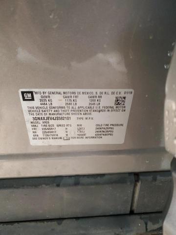 3GNAXJEV4JS582101 - 2018 CHEVROLET EQUINOX LT فضي صورة 14