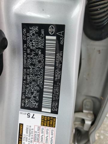 JTDKB20U667524299 - 2006 TOYOTA PRIUS Күміс фото 12