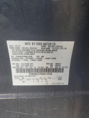 2FMHK6DT9KBA14058 - 2019 FORD FLEX LIMITED Черный фото 13