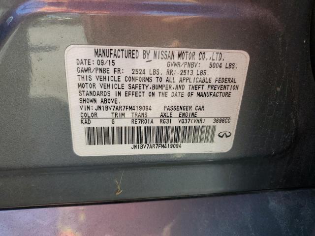 JN1BV7AR7FM419094 - 2015 INFINITI Q50 BASE SILVER photo 13