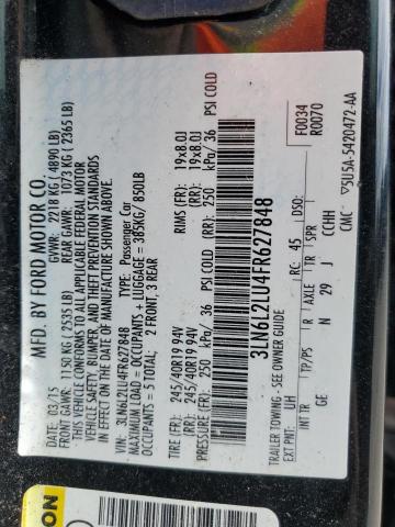 3LN6L2LU4FR627848 - 2015 LINCOLN MKZ HYBRID BLACK photo 12