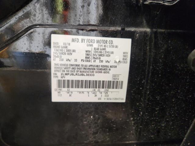 2LMPJ8LR3JBL30333 - 2018 LINCOLN MKX RESERVE BLACK photo 14