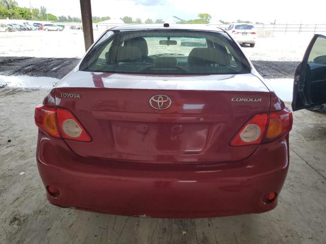 JTDBL40E69J009702 - 2009 TOYOTA COROLLA BASE RED photo 6