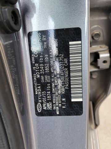 KMHCT5AE4FU231752 - 2015 HYUNDAI ACCENT GS 灰色 照片 12