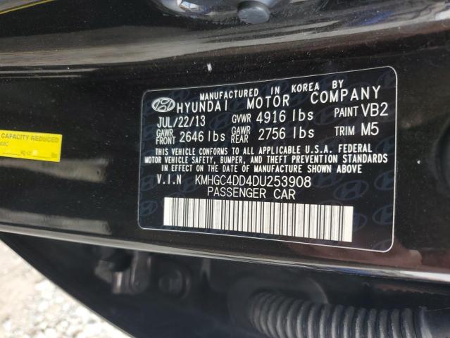 KMHGC4DD4DU253908 - 2013 HYUNDAI GENESIS 3.8L Қара фото 13
