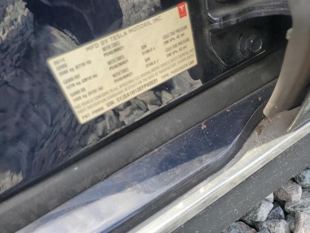 5YJSA1H13EFP40031 - 2014 TESLA MODEL S 蓝色 照片 12