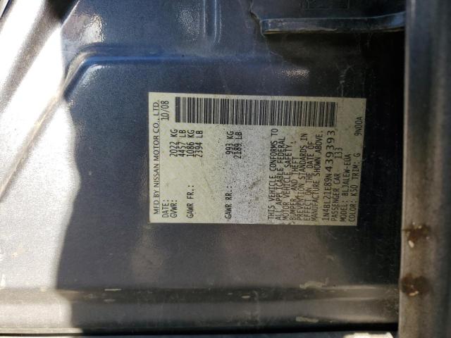 1N4BL21E89N439393 - 2009 NISSAN ALTIMA 3.5SE CHARCOAL photo 12