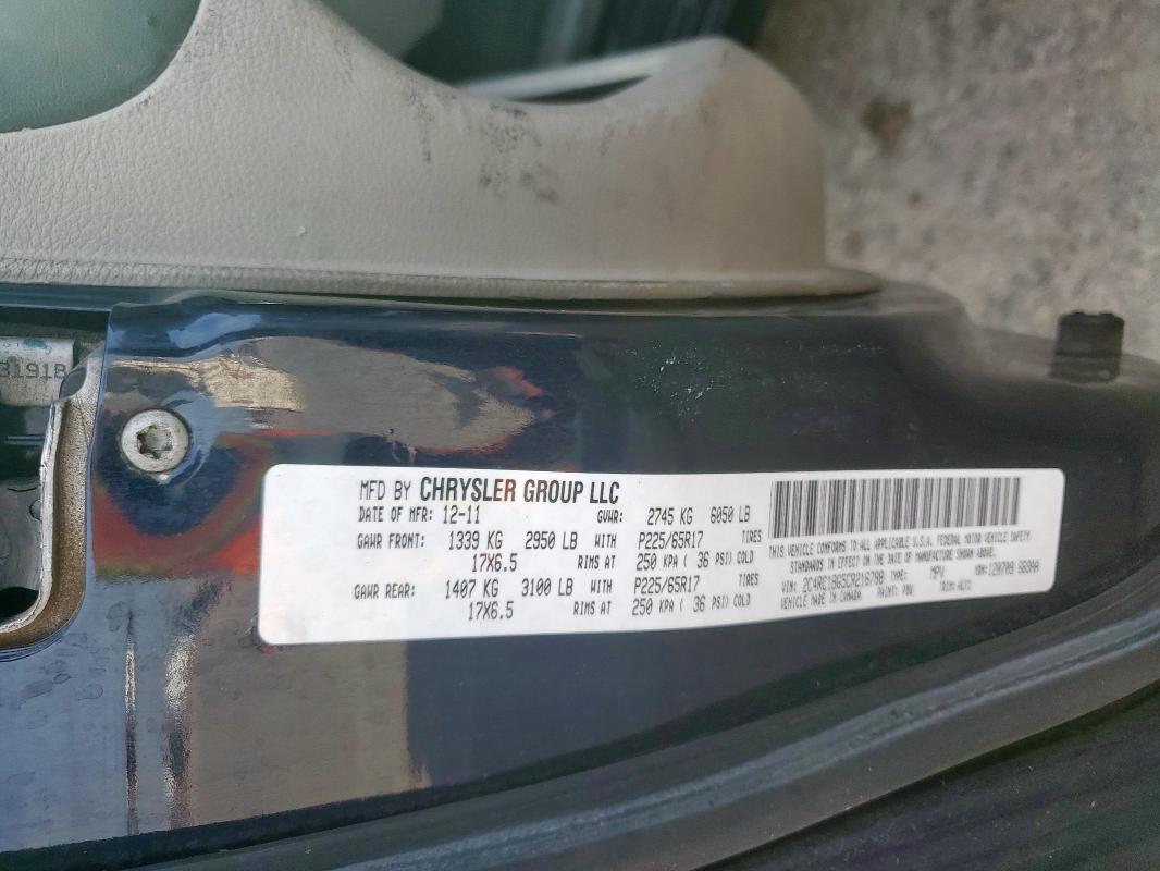 2C4RC1BG5CR216788 - 2012 CHRYSLER TOWN & COUNTRY TOURING BLUE photo 13