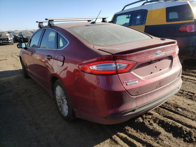 3FA6P0SU0ER142044 - 2014 FORD FUSION TITANIUM PHEV RED photo 2