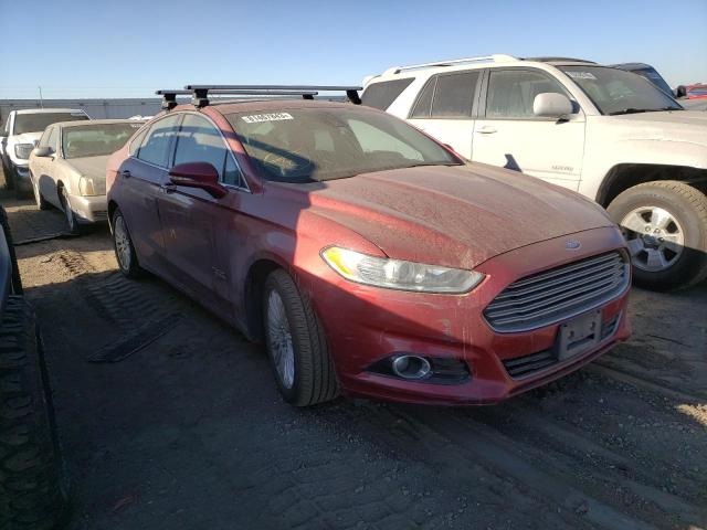 3FA6P0SU0ER142044 - 2014 FORD FUSION TITANIUM PHEV RED photo 4