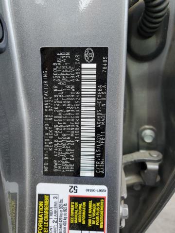 4T1DBADK0SU505248 - 2025 TOYOTA CAMRY XSE GRAY photo 12