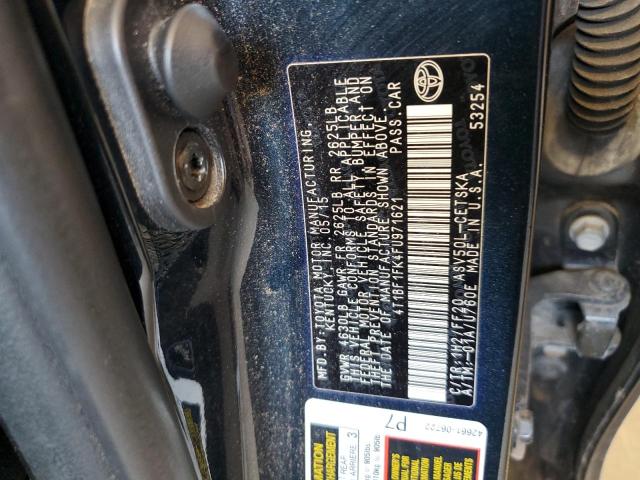 4T1BF1FK4FU971621 - 2015 TOYOTA CAMRY LE BLACK photo 12