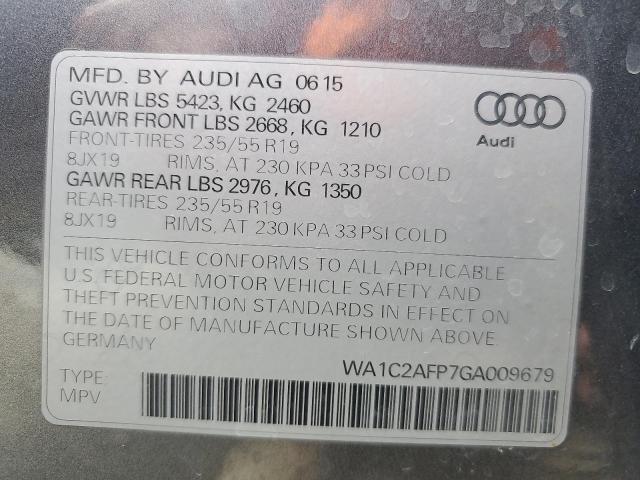 WA1C2AFP7GA009679 - 2016 AUDI Q5 PREMIUM 灰色 照片 13