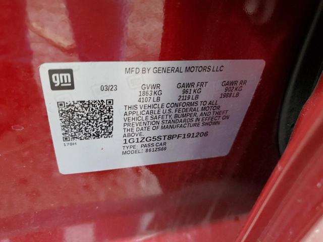 1G1ZG5ST8PF191206 - 2023 CHEVROLET MALIBU RS 红色 照片 12