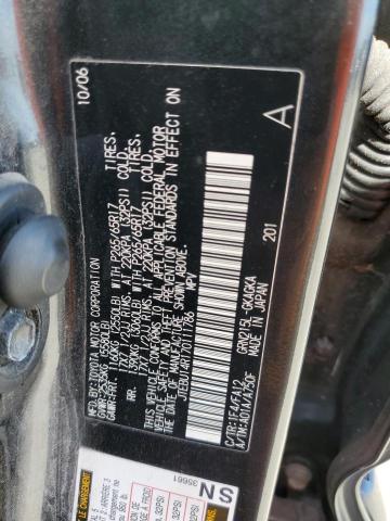 JTEBU14R170111786 - 2007 TOYT 4RUNNER SR5 رمادي صورة 12