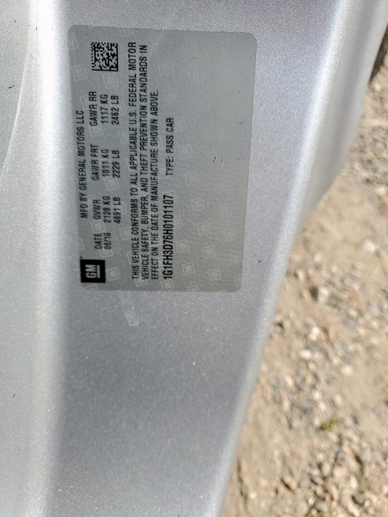 1G1FH3D76H0101107 - 2017 CHEVROLET CAMARO SS Күміс фото 13