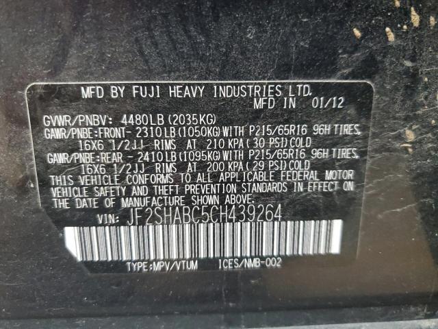 JF2SHABC5CH439264 - 2012 SUBARU FORESTER 2.5X Azul foto 12