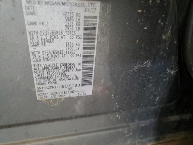 5N1DR2MN1JC607433 - 2018 NISS PATHFINDER S Gris photo 13