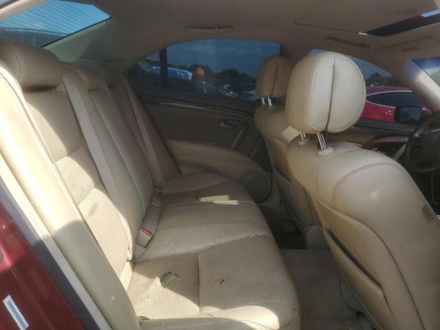 JH4KB16546C006613 - 2006 ACURA RL BURGUNDY photo 10