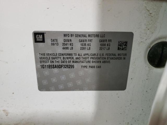 1G11E5SA9DF326299 - 2013 CHEVROLET MALIBU 2LT თეთრი ფოტო 12