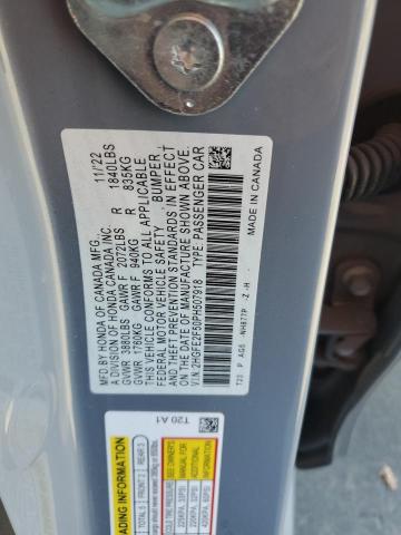 2HGFE2F50PH507918 - 2023 HONDA CIVIC SPORT GRAY photo 12