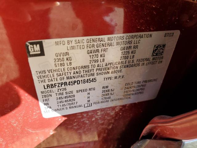 LRBFZPR45PD184545 - 2023 BUICK ENVISION ESSENCE Կարմիր լուսանկար 13