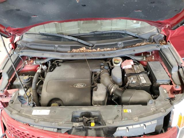 1FM5K8F8XDGB19386 - 2013 FORD EXPLORER LIMITED 勃艮第红 照片 12