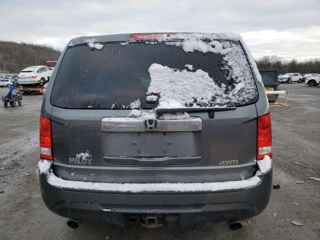 5FNYF4H63CB034294 - 2012 HONDA PILOT EXL GRAY photo 6