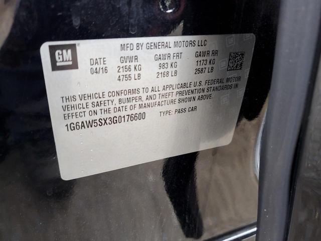 1G6AW5SX3G0176600 - 2016 CADILLAC CTS 黑色 照片 12