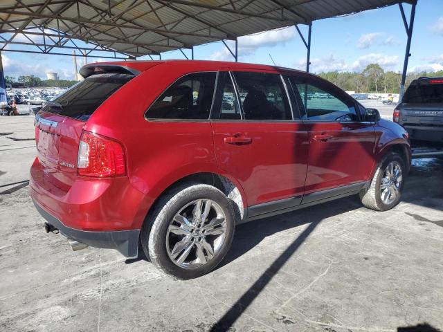 2FMDK3KC0EBB16496 - 2014 FORD EDGE LIMITED RED photo 3