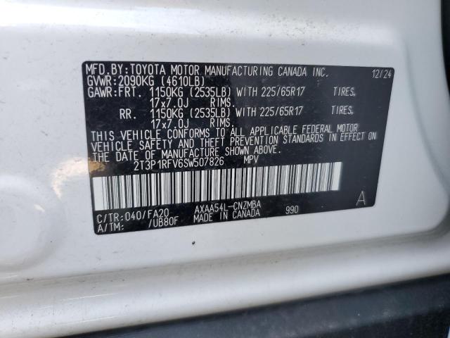 2T3P1RFV6SW507826 - 2025 TOYOTA RAV4 XLE თეთრი ფოტო 14