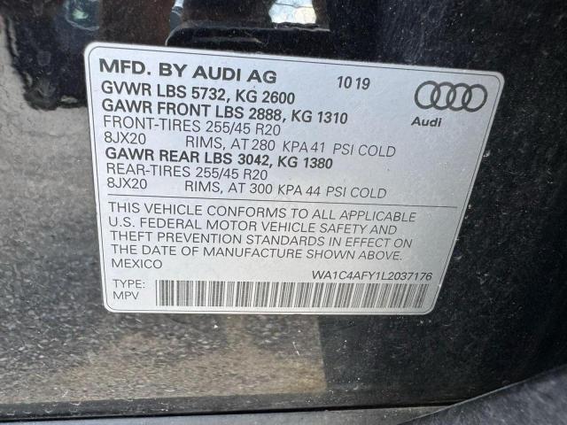 WA1C4AFY1L2037176 - 2020 AUDI SQ5 PRESTIGE BLACK photo 10