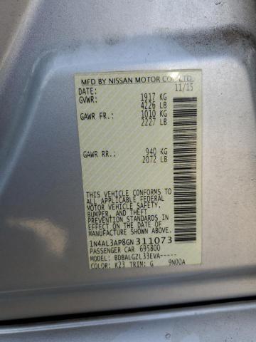 1N4AL3AP8GN311073 - 2016 NISSAN ALTIMA 2.5 SILVER photo 12