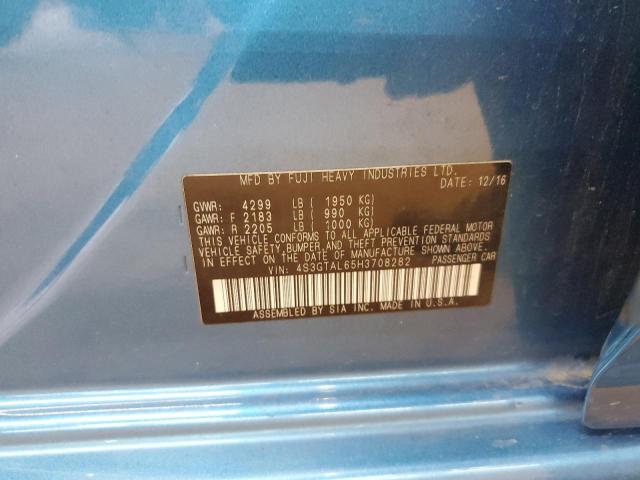 4S3GTAL65H3708282 - 2017 SUBARU IMPREZA SPORT 蓝色 照片 12