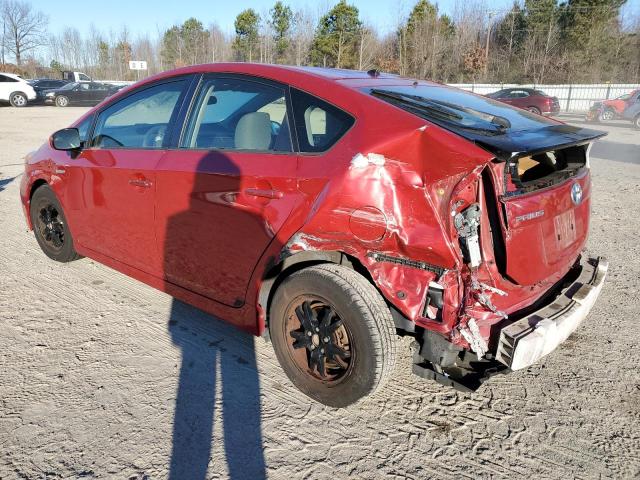 JTDKN3DUXD5579533 - 2013 TOYOTA PRIUS RED photo 2