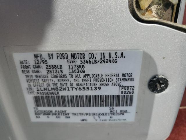 1LNLM82W1TY655139 - 1996 LINCOLN TOWN CAR SIGNATURE Gri fotoğraf 12