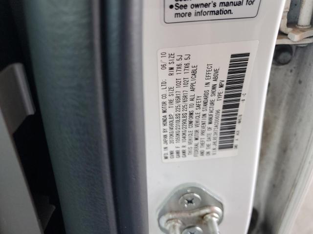 JHLRE3H73AC006096 - 2010 HONDA CR-V EXL WHITE photo 12